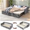 DADEA Divano Letto Convertibile 2 Posti, 90 x 200, Letto Divano con LettoEstraibile, LettoDivano Matrimoniale 180 X 200 perDivano Letto2 Posti Sofa Bed LettoDivano Estraibile, Grigio