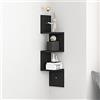 MOTT Scaffale a 3 livelli, mensola angolare a parete multistrato, libreria a zig zag, organizer decorativo per cucina, camera da letto, soggiorno, studio