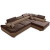 Robin Inspire Divano Angolare Modulare 4 Posti - Divano Letto a L Destro - Contenitore, 5 Poggiatesta Regolabili, 2 Cuscini - per Soggiorno Moderno - 280 cm Saturn Cioccolato Nougat