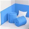 Generic Adesivi Murali Autoadesivo Pannelli, Testiera Imbottita, Multiuso Schiuma Anti Collisione, DIY Tagliabile Pannello Imbottito, Testiera Cuscino da Parete Letto Blue 30x200cm