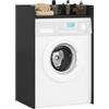 AKORD Armadietto per lavatrice 64 CM, 64 x 50 x 98 cm, er Lavatrice e Asciugatrice, Mobile da bagno, Nero