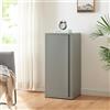 [en.casa] Armadio a Colonna in Metallo Armadietto da Ufficio con 1 Anta e 2 Ripiani Regolabili in Altezza Mobile in Acciaio per Archivio 88 x 40 x 35 cm - Grigio