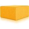 Deshome Pouf poggiapiedi 83x83x44 cm stoffa Idrorepellente: Pouf design moderno per divano soggiorno camera da letto, Puff poggiapiedi, Pouffe salotto Minerva (Giallo sole)