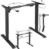 tectake® Telaio per Scrivania con Regolazione Elettrica, Dimensioni Variabili 85-129x65x71-121cm, Elevata Stabilità, Telaio Scrivania Gaming Regolabile in Altezza, Motore 52W, Portata max 70kg - Nero