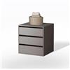 Bissolo Casa Cassettiera Interna con 3 Cassetti, 58x51x59 cm, Struttura in Laminato Grigio
