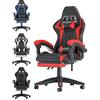 bigzzia Sedia Gaming,Sedia Ufficio Ergonomica con Supporto Lombare Sedia da Gioco in Pelle Pu con Altezza Regolabile-78
