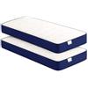 Baldiflex Kit 2 Pezzi, Materasso Memory 16 cm, Singolo 80x190 cm, RelaxOne 16, Ortopedico e Ergonomico, Anallergico e Antibatterico, 100% Made in Italy