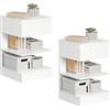 SoBuy Set 2 Comodini con cassetto e 2 ripiani 39x39x65 cm