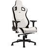 Noblechairs Epic Sedia Da Gaming Sedia Da Ufficio Sedia Da Scrivania Finta Pelle 120Kg 135° Reclinabile Cuscino Di Sostegno Lombare Bianco / Nero