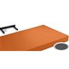 Gicos Mensola da parete pensile scaffale in legno mdf da muro colore arancione 120 * 25 * 4 cm DOU-789359