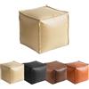 QSZTJJ Poggiapiedi, Poggiapiedi Divano quadrato, Puffo Imbottito in Tessuto Tecnico Resistente e Antistrappo, Comodo e Impermeabile,morbido sgabello imbottito pieghevole da 40 cm (Beige,1PC)