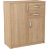 MATKAM Cassettiera 2 ante con 2 cassetti H 85 x L 74 x P 35 cm Cassetto L 32 x P 33 cm (rovere Sonoma)