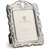 SEC OF FLORENCE 8002/13x18 Cornice Portafoto in Argento Massiccio 925 con Retro in Legno Mogano