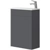 Vicco Set mobili bagno Amadeo, Antracite 50 cm | composto da mobile sottolavabo e lavabo