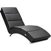 Casaria® Poltrona Chaise Longue 186x89x55 cm Lettino Sdraio Ergonomico in Tessuto Imbottito Portata 180 kg Soggiorno Ufficio Interno Reclinabile Lettura