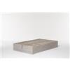 Cangù Letto Contenitore Cangù Bed Box da una piazza e mezza, 120x190 cm, Olmo Naturale, con Rete Ergonomica a Doghe e Sistema di Sollevamento