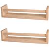OWLEEN Libreria da parete galleggiante in legno naturale, 2 pezzi, mensole per la stanza bambini, decorazione del , portaspezie da