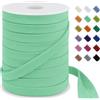 LEREATI Fettuccia Cotone 12mm x 50m Nastri in Sbieco di Cotone, Nastri in Sbieco per Cucito, Bordare, Rilegature, Sartoria, Grembiuli, Fai da Te (Verde Frutta)