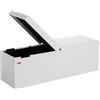 Casaria® Cassapanca Contenitore con Coperchio Pieghevole 115x40x40cm Pouf 131 L Scatola Portaoggetti Panca Box Salvaspazio Sedile Poggiapiedi