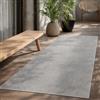 the carpet Mistra - robusto tappeto per esterni, resistente alle intemperie e ai raggi UV, adatto a balcone, terrazza, giardino d'inverno o cucina e sala da pranzo, grigio, 80x200 cm