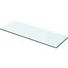KTHLBRH Mensola sospesa in vetro trasparente, per camera da letto, soggiorno, bagno, cucina, ufficio, 50 cm x 12 cm