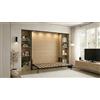 Wallbedking Letto a Scomparsa Morphy Classic - Sistema multifunzionale modulare SizeFlex & TypeFlex, letto a scomparsa salvaspazio ed estensibile con moduli divano (140x190 cm, Orizzontale)