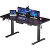 SANODESK Scrivania Gaming Regolabile 140x60 cm, Elettrica con Memoria e Promemoria Sedentarietà, Nero