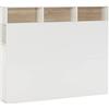 HOMN LIVING Testiera Zeus 95 cm con contenitore Bianco, 2 ante 9 posti