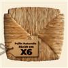 Certrade - Set da 6 Sedute per Sedie mod. 1212 Venezia in Paglia Naturale - Seduta di Ricambio per Sedie Impagliate con Telaio in Legno - Misura 39x35x2,5 cm