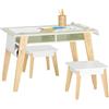 SoBuy Tavolo Bambini con 2 Sgabelli Portata fino a 28kg 80x48x50cm