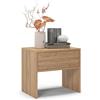 Regalik Comodino PARI con Cassetto 50 x 45 x 35 cm - Guide a Sfera Tip On - Design Moderno in Rovere per Camera da Letto