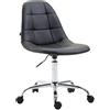 CLP Sedia Ufficio Reims In Similpelle I Sedia Lavoro Con Ruote I Poltroncina Design Imbottita I Sedia Scrivania Regolabile, Colore:nero