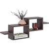 KUBUTKU Mensola da parete 35 x 95 x 18 cm, design Mordern per soggiorno, camera da letto, ufficio e cucina (wengé)