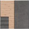 AVANTI TRENDSTORE - Fjolla - Armadio in legno laminato con ante scorrevoli. Disponibile due colorazioni. Dimensioni LAP 200,1x200,5x61,2 cm (quercia Artisan/grigio scuro)