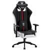 DIABLO Chairs X-Player 2.0 Gaming Chair Sedia ergonomica girevole con regolazione dell'altezza poggiatesta in memory foam cuscino lombare sistema Tilttech 58x35,5x117 cm taglia piccola bianco-nero
