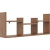 KUBUTKU Scaffale decorativo da parete con 6 ripiani, 97 x 40 x 18 cm, design scandinavo, moderno, per soggiorno, cucina, ufficio, camera da letto, bagno, libreria (noce)