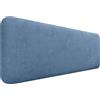 DHOME Testiera Imbottita Liscia Arrotondata in Tessuto Aqualine per Parete Acustica Testate Letto Fonoassorbenti Camera da Letto (Blu, 135cm)