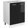 Vicco Mobiletto base cucina R-Line, Nero lucido, 60 cm