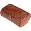 Shcnlery Beauty case personalizzato da uomo, di alta qualità, durevole ed elegante, organizer da viaggio per viaggi, toelettatura e cura della persona, kit Dopp in pelle impermeabile, regalo per uomo