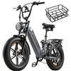 BURCHDA AZ20 E-MTB Ammortizzazione completa 20 4.0 con larghi pneumatici | 48V20Ah (fino a 60km) | Freni a disco idraulici | 200kg | Cambio a 7 velocità + Fanale posteriore (Grigio)