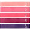 KRFWGUU 5 Pezzi Elastici Palestra, Elastici Fitness, Bande Elastiche Fitness, Fascia per Uomo e Donna, 5 Livelli di Resistenza, Per Fianchi, Gambe e Glutei, Stretching, Yoga, Pilates, Fisioterapia