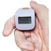Arvakr - Contatore per dita silenzioso, ricaricabile, 6 canali, digitale Tasbih Tally Clicker con LED per preghiera a maglia sportivo, regalo bianco
