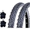 ECOVELO 2 COPERTONI DEESTONE 16 X 1.75 (44-305) + 2 CAMERA PNEUMATICI NERI MTB BICICLETTA MOUNTAIN BIKE