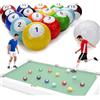 Generic Set da 16 Palloni Football Pool, Palloni da Snooker Calcio Gonfiabili in Pelle per Gioco di Biliardo Gigante con Calcio, Giochi da Tavolo Indoor & Outdoor per Giardino, Festa, Sala Giochi 15cm