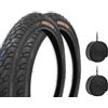 Generico 2 COPERTONI MTB 20 X 1.75 SLICK NERO GRAZIELLA MTB + 2 CAMERE D'ARIA 20