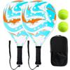 Generico Set Racchette Beach Paddle - Racchetta Padels Superficie Fibra Carbonio Leggera | Racchette Beach-Tennis con Presa Antiscivolo, Borsa | Adulti Bambini, Vacanze Estive, Viaggio Sport Esterno