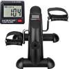 himaly Mini cyclette Pedale Esercizio Portatile Home Office Gamba Braccio | Tappetino antiscivolo incluso, compatto sotto la bici da scrivania per esercizi di braccia e gambe, resistenza regolabile
