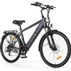 Touroll Bicicletta elettrica J2, pneumatici da 26'', batteria da 15,6 Ah, motore da 250 W e 45 Nm, autonomia di 100 km, ideale per i pendolari in città