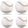 Toumdafine Confezione da 4 palle da baseball standard da 22,9 cm, palline da allenamento e da gioco, palline da baseball per sport all'aria aperta per giovani e adulti.
