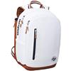 Wilson Roland Garros Tour Backpack, WR8006602001 Borsone da Tennis, Fino a un Massimo di 2 Racchette, Bianco